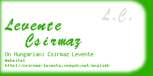 levente csirmaz business card